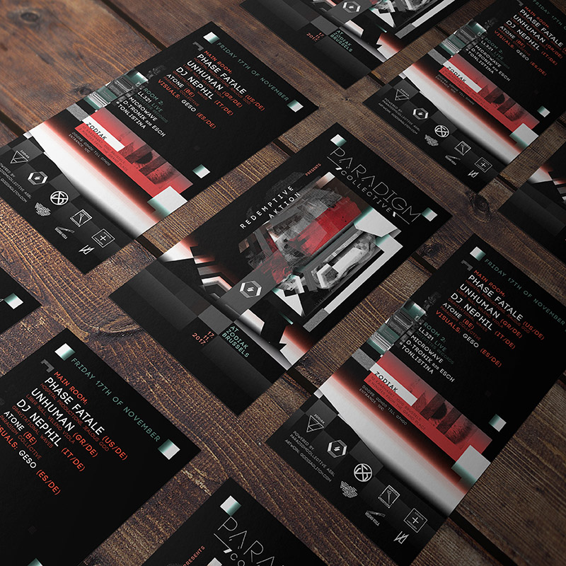 Flyer Design Paradigm Collective by Geso